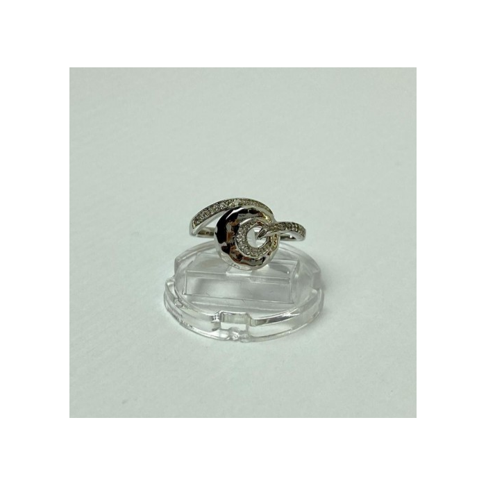 925 Sterling Silver CZ Ring Size 6.5 Italy