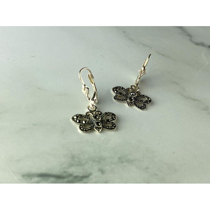 Vintage 925 Sterling Silver Marcasites 