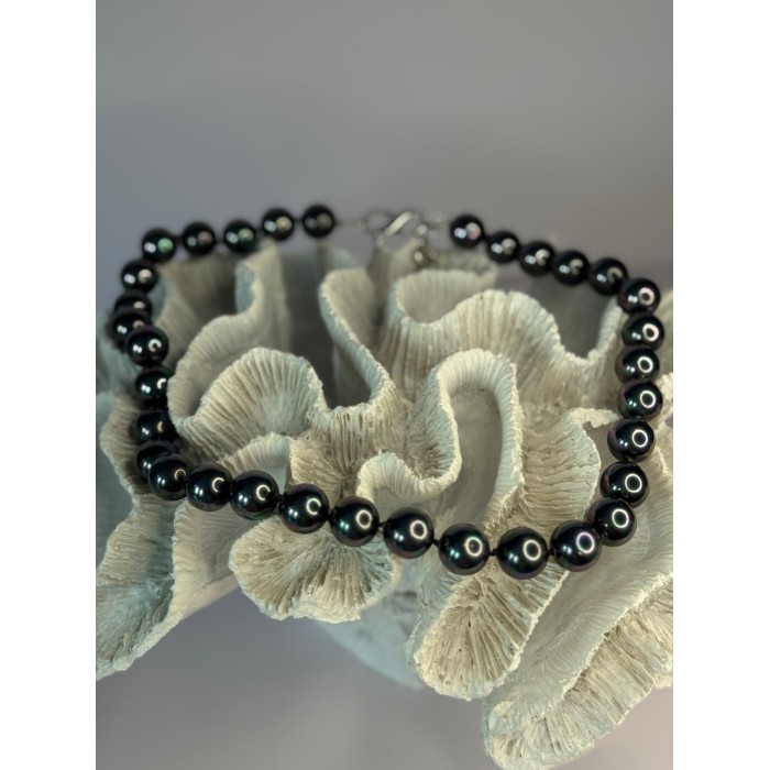 Aesthetic 925 Sterling Silver South Sea Shell Pearls Necklace Length 18 Inch