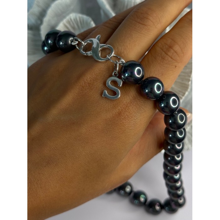 Aesthetic 925 Sterling Silver South Sea Shell Pearls Necklace Length 18 Inch