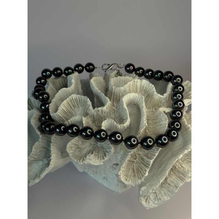 Aesthetic 925 Sterling Silver South Sea Shell Pearls Necklace Length 18 Inch