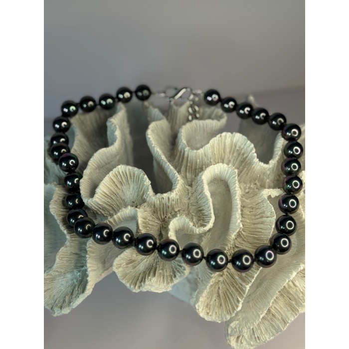 Aesthetic 925 Sterling Silver South Sea Shell Pearls Necklace Length 18 Inch