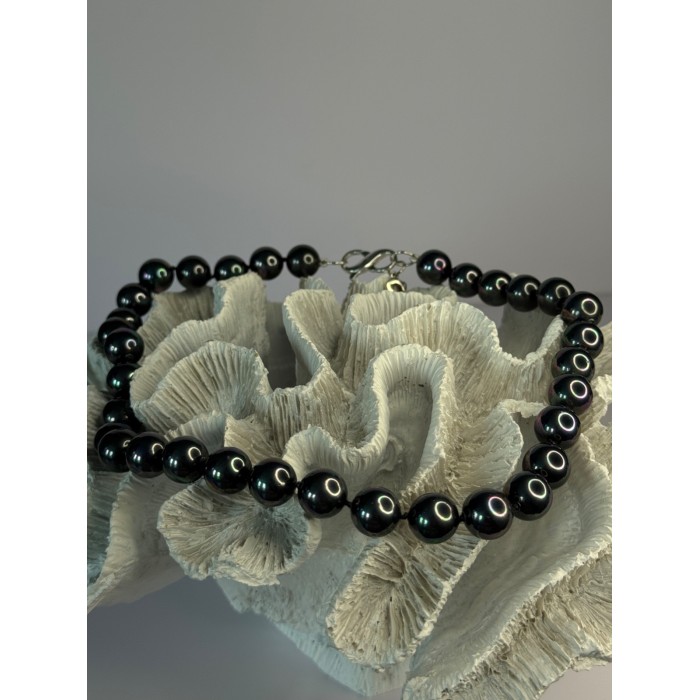 Aesthetic 925 Sterling Silver South Sea Shell Pearls Necklace Length 18 Inch