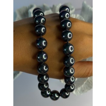 Aesthetic 925 Sterling Silver South Sea Shell Pearls Necklace Length 18 Inch