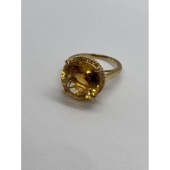10K YELLOW GOLD RING CITRINE  SIZE 6