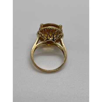10K YELLOW GOLD RING CITRINE  SIZE 6