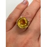 10K YELLOW GOLD RING CITRINE  SIZE 6