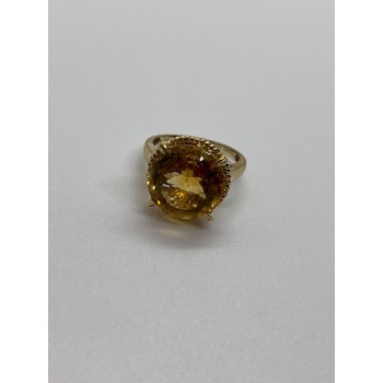 10K YELLOW GOLD RING CITRINE  SIZE 6