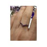 925 Sterling Silver Pink Topaz Ring Size 8