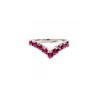 925 Sterling Silver Pink Topaz Ring Size 8
