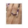 925 Sterling Silver Pink Topaz Ring Size 8