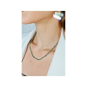 925 Sterling Silver Green Jade Necklace