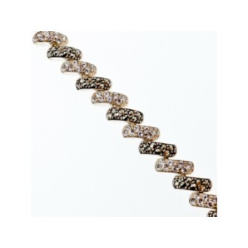 925 STERLING SILVER CZ & MARCASITES BRACELET