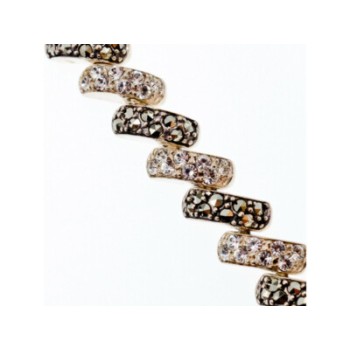925 STERLING SILVER CZ & MARCASITES BRACELET