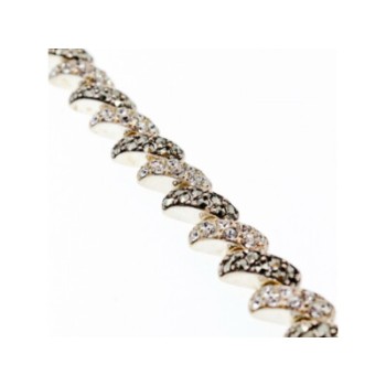 925 STERLING SILVER CZ & MARCASITES BRACELET