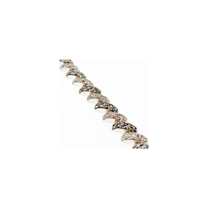 925 STERLING SILVER CZ & MARCASITES BRACELET