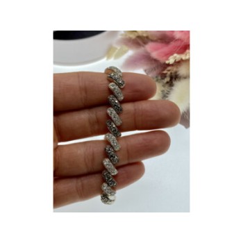 925 STERLING SILVER CZ & MARCASITES BRACELET