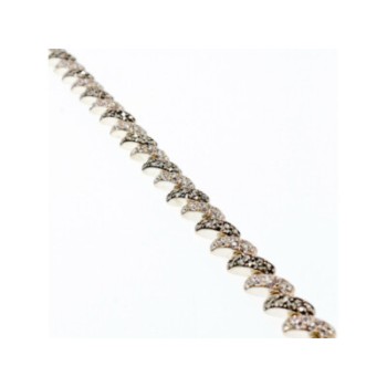 925 STERLING SILVER CZ & MARCASITES BRACELET