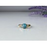 925 Sterling Silver Blue Topaz Ring Size 10
