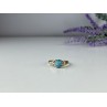 925 Sterling Silver Blue Topaz Ring Size 10