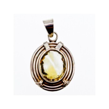 925 Sterling Silver Citrine Pendant