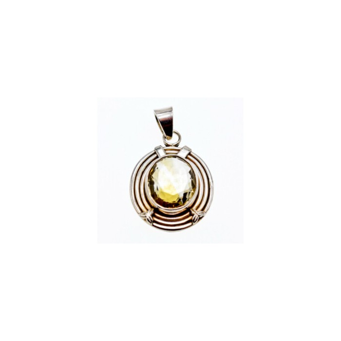 925 Sterling Silver Citrine Pendant