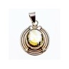 925 Sterling Silver Citrine Pendant