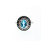 925 Sterling Silver Aquamarine & Spinel Ring Size 6.75