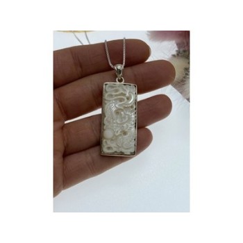 925 Sterling Silver Ivory Chain with Pendant