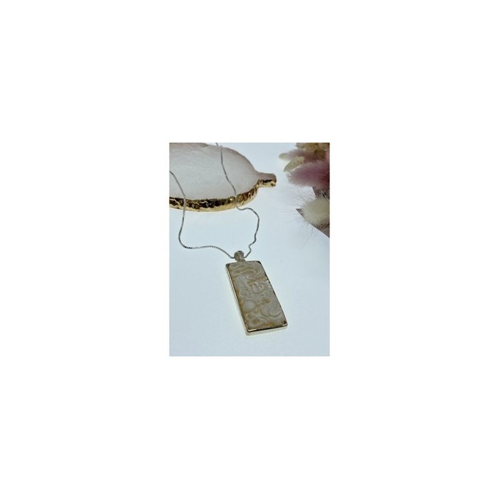 925 Sterling Silver Ivory Chain with Pendant