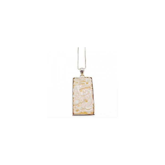 925 Sterling Silver Ivory Chain with Pendant
