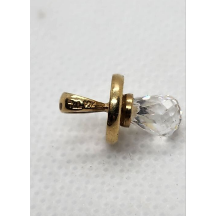 10K YELLOW GOLD CRYSTAL SWAROVSKI PENDANT