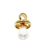 10K YELLOW GOLD CRYSTAL SWAROVSKI PENDANT