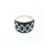 925 Sterling Silver Blue & White CZ Ring Size 7.5
