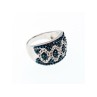 925 Sterling Silver Blue & White CZ Ring Size 7.5