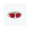 925 Sterling Silver Pink Spinel Ring Size 5.5