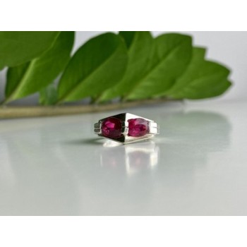 925 Sterling Silver Pink Spinel Ring Size 5.5