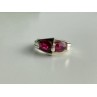 925 Sterling Silver Pink Spinel Ring Size 5.5