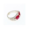 925 Sterling Silver Pink Spinel Ring Size 5.5