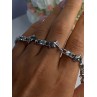 925 Sterling Silver Topaz Dolphin Bracelet Length 7.5