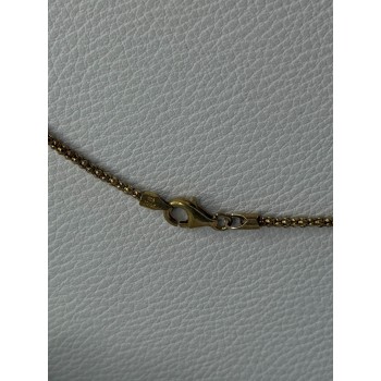 925 Sterling Silver Gold Plated Italy Lirm Necklace Chain Length 22 Inch