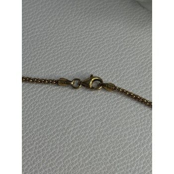 925 Sterling Silver Gold Plated Italy Lirm Necklace Chain Length 22 Inch