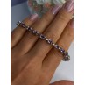 925 Sterling Silver Amethyst Fas Bracelet Length 7.5