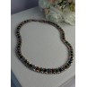 925 Sterling Silver Italy Milor Multicolor Agate Necklace Length 17 Inch