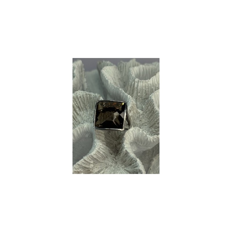 925 STERLING SILVER BROWN TOURMALINE RING SIZE 7