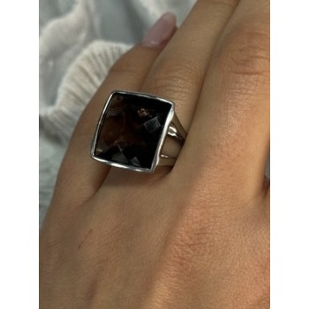 925 STERLING SILVER BROWN TOURMALINE RING SIZE 7