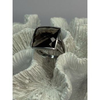 925 STERLING SILVER BROWN TOURMALINE RING SIZE 7