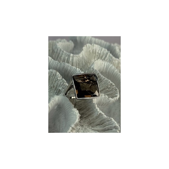 925 STERLING SILVER BROWN TOURMALINE RING SIZE 7