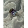 925 STERLING SILVER MULTICOLOR STONES RING SIZE 7