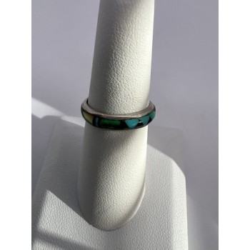 Adeline 925 Sterling Silver Agate Band Ring Size 7